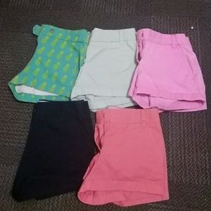 5 pairs of Jeans Crew size 0 chino shorts
